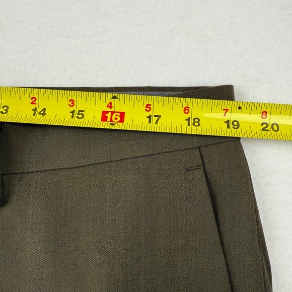 Haggar Men's Premium Comfort Slim Fit Flat Front Brown Dress Pant Size 38x30 - Picture 8 of 11